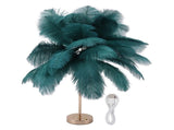 Decorative Table Lamp 30PCS Feathers USB Rechargeable Light Touch Control Desk Light Built in V1294-YM0901-3119230088513