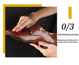 Gold Men's shoe care kit, leather shoe care, men's accessories, shoe care tools, leather case, V1102-918-SIL-13110