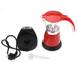300ml/6 Cups 480W Electric Moka Pot Detachable Kitchen Stovetop Coffee Maker Red V1294-YM0901-JY02855-01