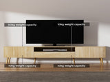 Artiss Entertainment Unit Alex TV Cabinet Storage Drawers 200CM FURNI-L-CT01-TV200-WD-AB