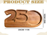 250th Anniversary USA Wooden Snack Platter, 2026 Commemorative Charcuterie Serving Tray for V1366-AZ2-W-20895