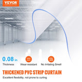 VEVOR Strip 213.4 cm Height x 97 cm Width, 2 mm Thickness, 6PCS Clear PVC Strip Door V952-PZMLPZGHMPTLGNERCV0