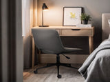 2 Set Office Desk Chair - PU Leather Home Swivel Chair Cut-Out Seat HALO GREY V274-FT-VOC-002BK-GY2