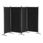 Artiss 4 Panel Room Divider Screen 345x180cm Fabric Black RD-D-PLY-345-BK