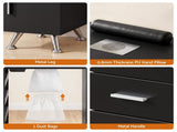 Artiss Manicure Table Nail Desk with Built-in Dust Collector Beauty Salon Station Drawers Shelves FUR-AD-MANICURE-3MOD-BK-AB