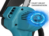 6" Cordless Electric Chainsaw in Blue - Portable Handheld Wood Cutter LSB-59148