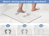 Diatoearth Bath Mat Quick Drying Non Slip Super Absorbent for Bathroom Shower, 40x30 cm White V1237-ZY-924-303