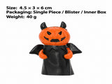 Halloween Pumpkin Resin Figurines Set with Witch Hat Broom Devil Horns and Top Hat Designs for V1341-ZY-STVYEDNE-FULLSETALL4STYLES