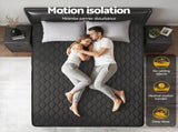 Giselle Bedding Double Mattress 34cm Euro Top with 5-Zone Pocket Spring Support Black MATTRESS-E-MUSE-34-D
