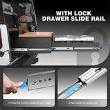 Heavy Duty Drawer Slide With Lock Fixing Drawer Slide 120Kg Load Capacity Ball Bearing 1 Pair V1188-MS-227-0345