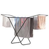 Large Double-Wing Floor-Standing Folding Clothes Drying Rack-Black V1161-109744