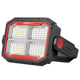 Black Dual Powered Solar Work Light 3000 Lumen with Adjustable Kelvin Settings V178-68992