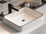 Cefito Bathroom Basin Ceramic Vanity Sink Hand Wash Bowl Above Counter 48x37cm CB-480-WH-BK