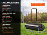 Lawn Roller, 17 Gallon 36 Inch Sand/Water Filled Yard Roller, Steel Sod Roller with Easy-turn Plug V952-TSCPGL17JL36QEQZ0V0