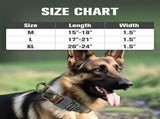 Tactical Dog Collar and Leash Set, Shock Absorbing Bungee Adjustable Strong Collar with V1259-DP01-A-4642