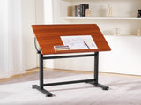 Drafting Table Adjustable 0&deg90&deg Tilt Wooden Drawing Desk with H-Frame V952-SJZMZBDDZBDC3SG4Z001V0