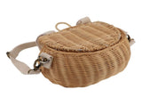 Kids Bike Basket Simple Lid Design Adjustable Strap Light Sturdy Kids Rattan Basket for Cycling V1294-YM0710-3115230117211