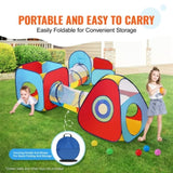 5 in 1 Kids Play Tent with Tunnel, Basketball Hoop for Boys, Girls, Babies and Toddlers, V952-PPSDZPX5DCS0ZMG6CV0