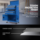 Bullet Pro 8 Drawer Tool Box Chest Cabinet Storage, with 2-Door Toolbox Garage Organiser Set, Blue V219-TOLCABBU82BA