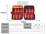 A 42-piece set Black Insulated Screwdriver Set - Multi-Bit Electrician's Tool Kit with Magnetic Tips V888-ELOSUNG34838