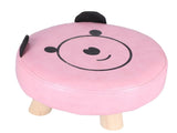 Small Under Desk Footrest Cute Cartoon Ottoman with 4 Stable Log Legs for Children V1294-YM0523-3116210070411