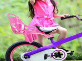 Doll Stroller Seat for Doll, Children's Bicycle Doll Seat with DIY Decals for Decoration PINK V1237-ZY-203-0697