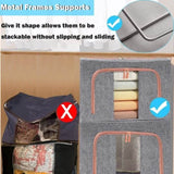 Foldable Storage Box Crushed Steel Frame Clothes Quilt Toys Organizer 60L Random color V201-W12783616