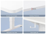 Artiss Standing Desk Office Chair Sit Stand Ergonomic Combo 140cm White SDOC-ET156E-MESH-WHGY