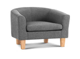Artiss Armchair Tub Chair Grey Abby UPHO-B-TUB02-GY