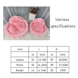 Princess Pet Bed with Bows Ruffled Lace Design Soft and Beautiful Dog Sofa Detachable Cushion V1370-AZ4-12857