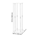 Wedding Flower Stand, 10PCS 80cm Column Flower Stand, Floral Stands with Acrylic Laminate, V952-HLHJLFT10J806TMWQ001V0