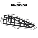 Heavy Duty Portable Car Loading Ramp Set 2000kg Maintenance Steel Frame Pair V379-CARRAMPPAIR001