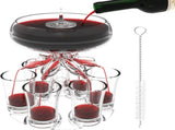 6 Shot Glass Dispenser and Holder Party Drink Shot Glass Holder Shots Dispenser Set Liquor Dispenser V1192-AZ-W-10727