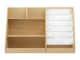 Keezi Kids Bookshelf Wood Bookcase Children Storage Rack Display Shelves Holder FURNI-N-BOOK-MCT-WD