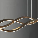 BAMDECOR A2569 1.8m Antizer Nordic Minimalist Wave Long Pendant Light V255-A2569-BLK