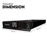 Under Tray Body Tool Box Trundle Drawer 1500mm Long UTE Extra Truck ToolBox V379-TRNDLBLCK0