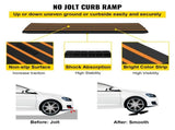 Curb 2 Pack, 6.5 cm Rise, Rubber Driveway Ramps, Heavy Duty 15 tons Weight Capacity Threshold V952-ZXDBLYPDGB2483DSGV0