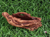 Retro Cement Flowerpot in Tree Stump Design for Plants and Flowers, Outdoor Indoor Planter V1369-AZ3-W-18378
