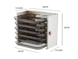 Kitchen Side Dishes Punch Free Foldable PET 6 Layers Wall Mounted Organization Rack Cooking Plates V1294-YM0512-3118220256611