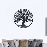 Black Tree of Life Wall Art Hanging Metal Iron Sculpture Garden 60cm V63-822651