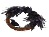 Halloween Wreath Bowknot Crow Garland Decoration Home Door Hallway Hanging Wreath V1294-YM0706-3115230075811