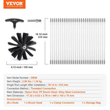 VEVOR 12.2M Dryer Vent Cleaner Kit, 29 Pieces Duct Cleaning Reinforced Nylon Dryer Vent V952-GDQJS40YC2PC8OE4OV0