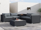 6PCS Outdoor Modular Lounge Sofa Coogee-Black V264-OTF-508S-BLK