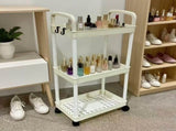 Five-Tier Rolling Cosmetics Storage Rack - Made of durable plastic, equipped with 360-degree swivel V1106-WCSNJ001