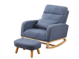 Levede Rocking Chair Ottoman Footrest With Side Pocket CH1146-NV