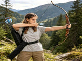 Youth Arrow Quiver, Adjustable Lightweight Back Quiver with Padded Shoulder Straps, Holds Up to 20 V1366-AZ2-W-23331