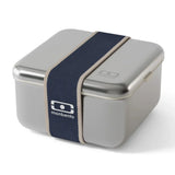 Monbento Mb Sense L The Microwave-Safe Metal Lunch Box - Natural Blue V398-MO-82270060