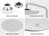 9'' Rain Shower Head Overhead High-pressure Swivel Chrome SHOWER-A3-RO-9-SI