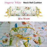 PIP Studio Singerie White Neck Roll Cushion V442-HIN-NECKROLL-SINGERIE-WHITE-NK