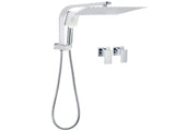 WELS Square Large 12" Shower Head 3 Mode Handheld Diverter Wall Arm 2in1 Set Taps V1233-A702ROHS002M4CKSS112CPF0272A